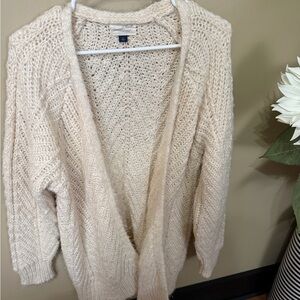 Universal Thread Cream Open-Front Knit Cardigan